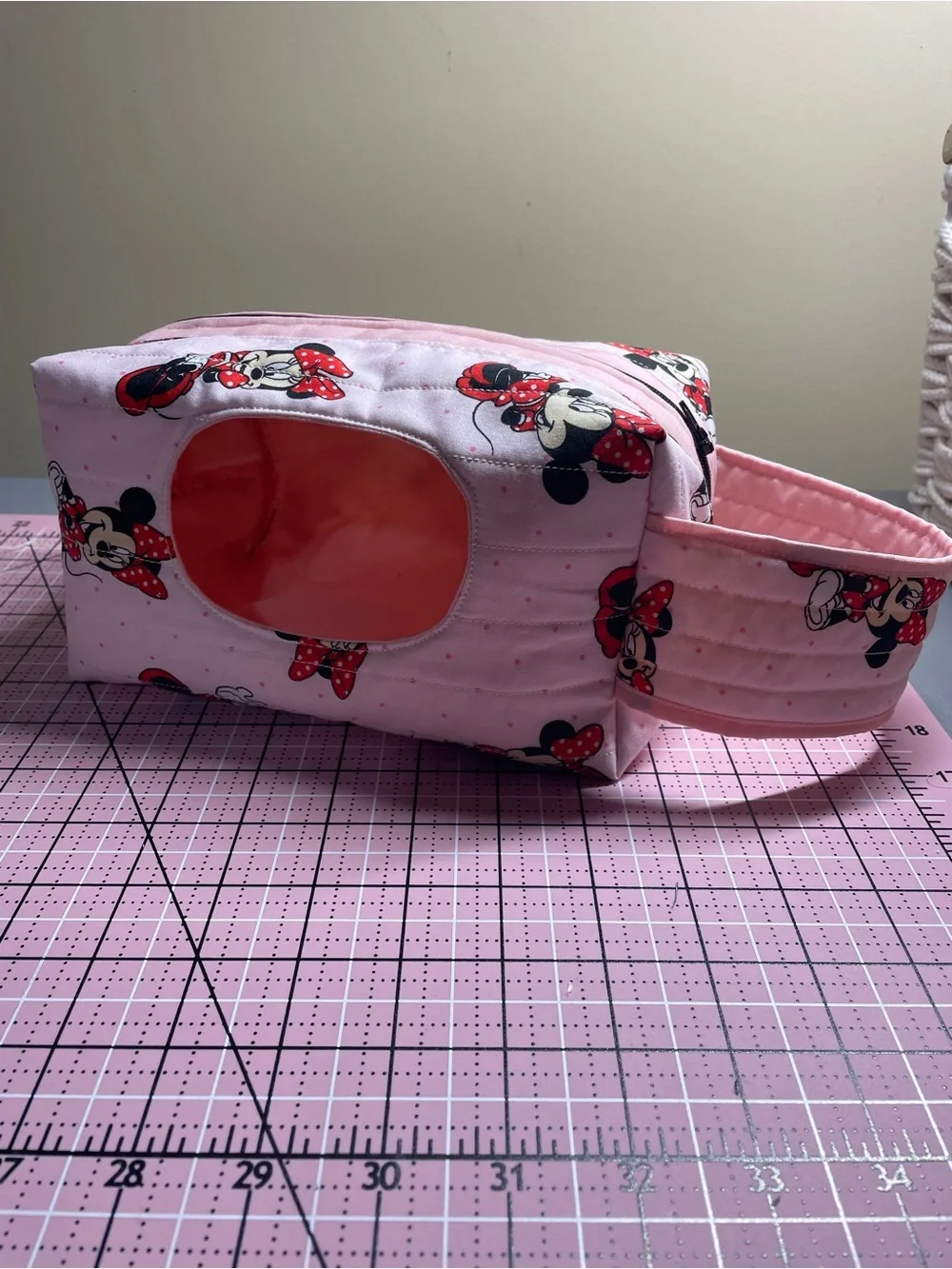 Pink Minnie Mouse Print Diaper/Wipe Bag